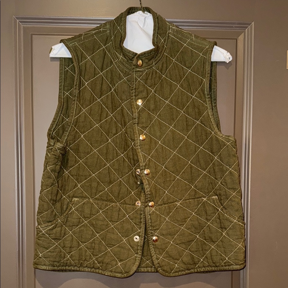 Quilted Olive Green Vest